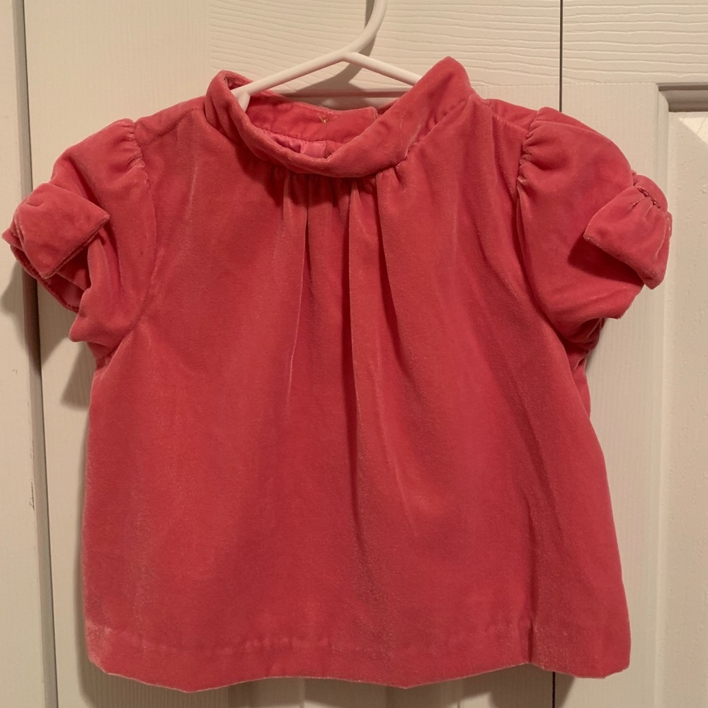 Janie & Jack Toddler Girls Velvet Shirt 2T NWT